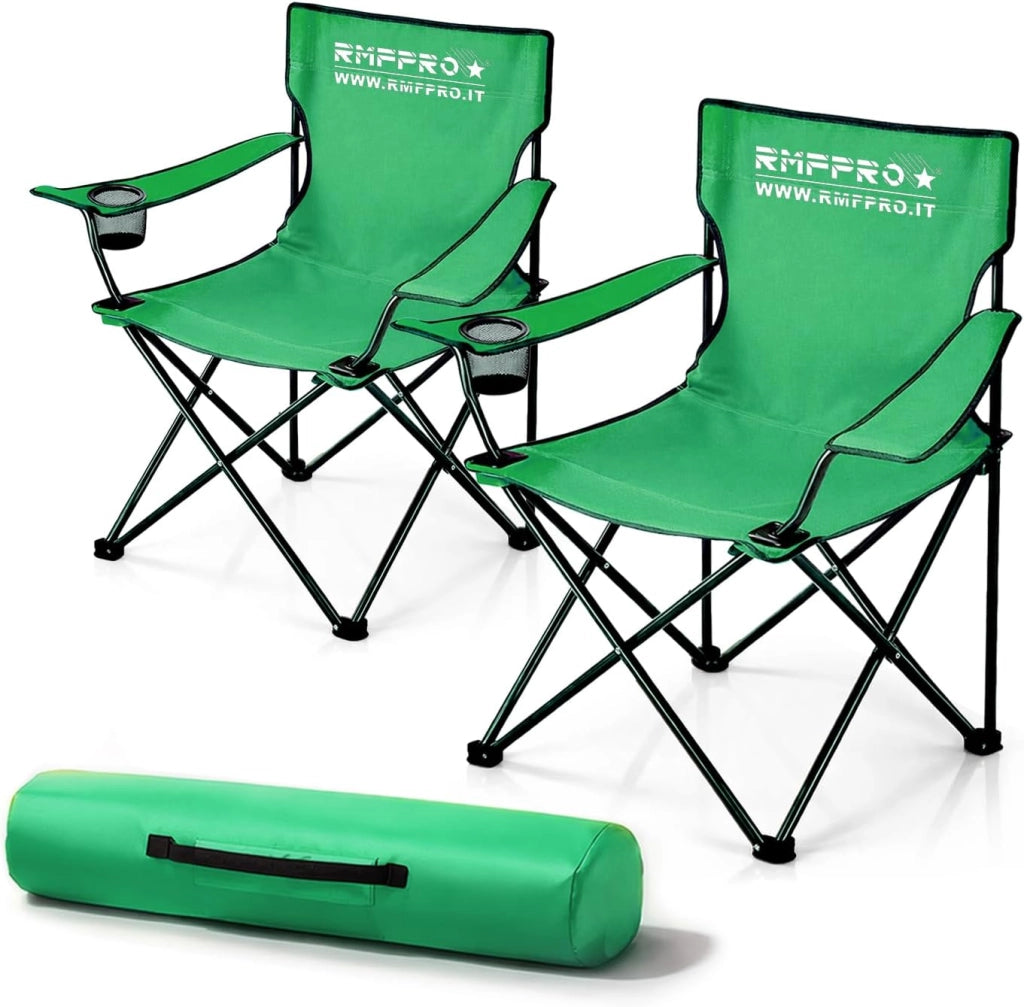 RMF PRO SET 2 SEDIE DA CAMPEGGIO VERDE