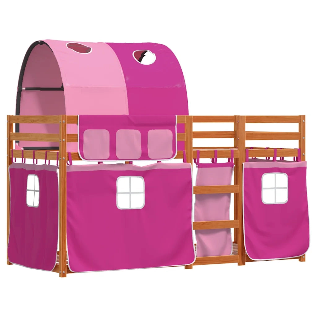 Letto singolo | Letto per adulti | Letto a Castello senza Materasso Rosa 80x200 cm Legno di Pino