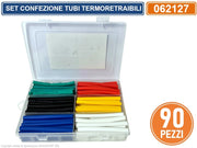 CONFEZIONE SET 90 PEZZI TUBI Ø8MM GUAINA TERMORETRAIBILE TERMORESTRINGENTE