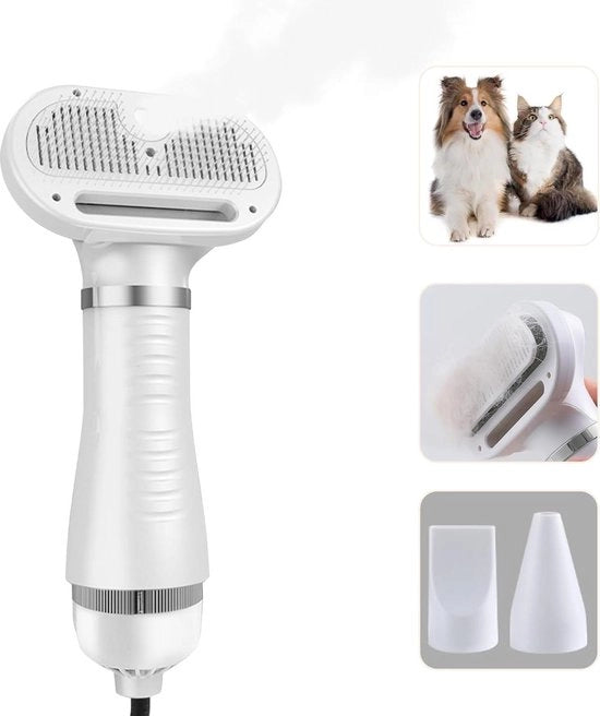 Borsetto per cani con vapore - spazzola per eliminare pelo animale - serbatoio per eliminare pelo - spazzola per animali domestici - pelo lungo o corto - pelo pulito di animali domestici - unico pulsante