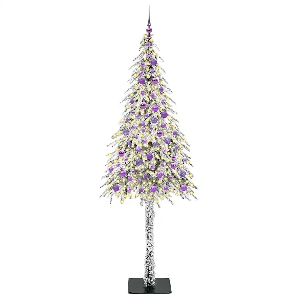 Albero di Natale con 300 LED Bianco 210 cm PE e Acciaio