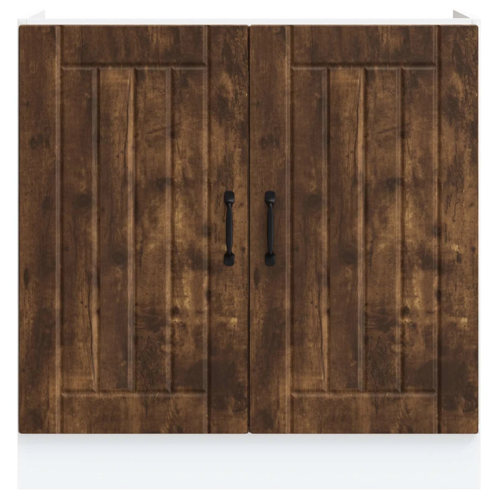Mobile Base Lavello Lucca Rovere Fumo in Legno Multistrato 853692