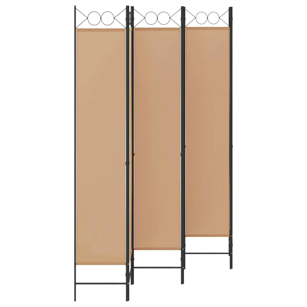 Divisore per Stanza | Paravento | Divisorio Ambienti a 6 Pannelli Beige 240 x 220 cm Tessuto