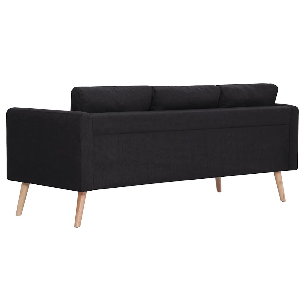 Set Divani 2 pz in Tessuto Nero 276855