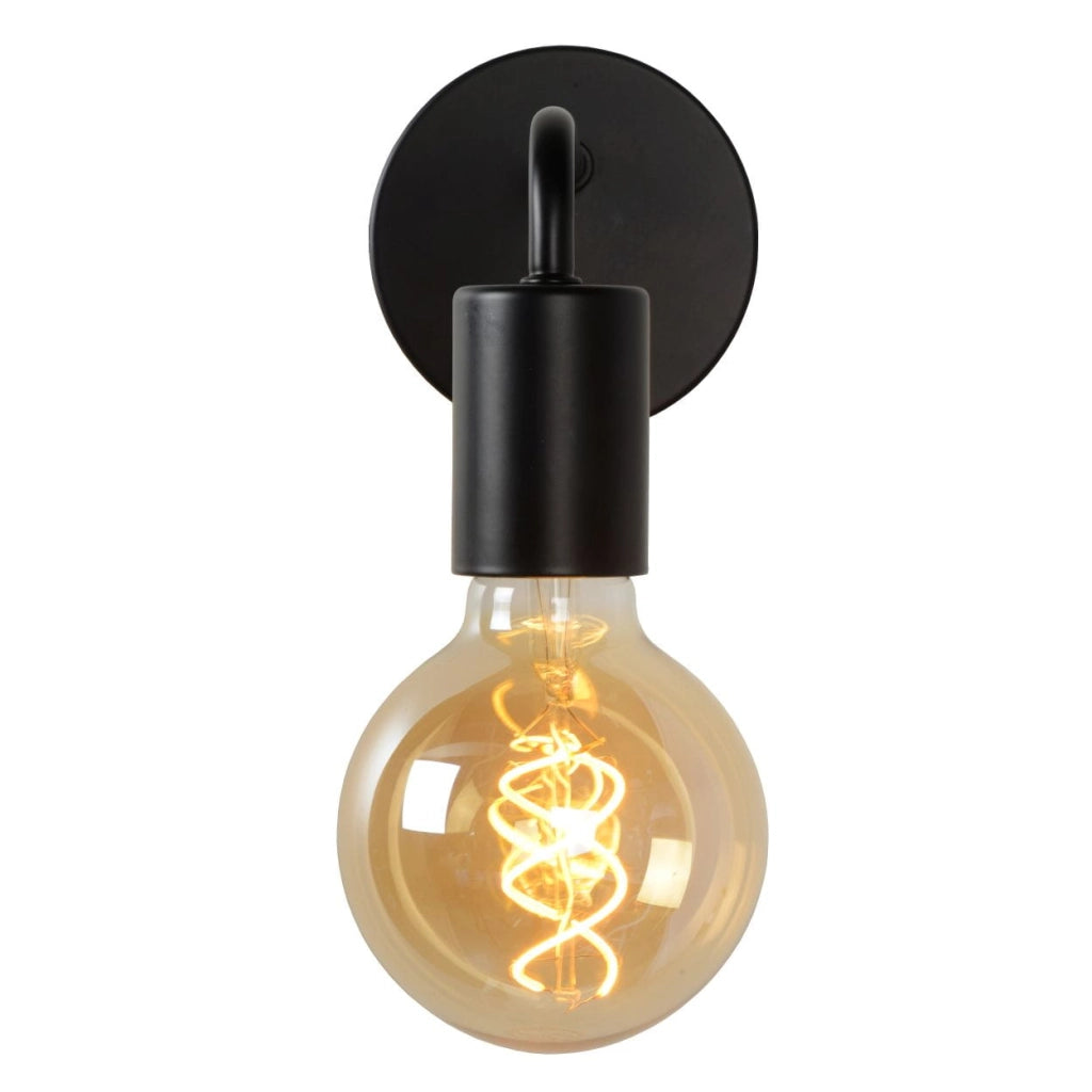 Applique da parete Lucide Scott nera E27 40W 45265