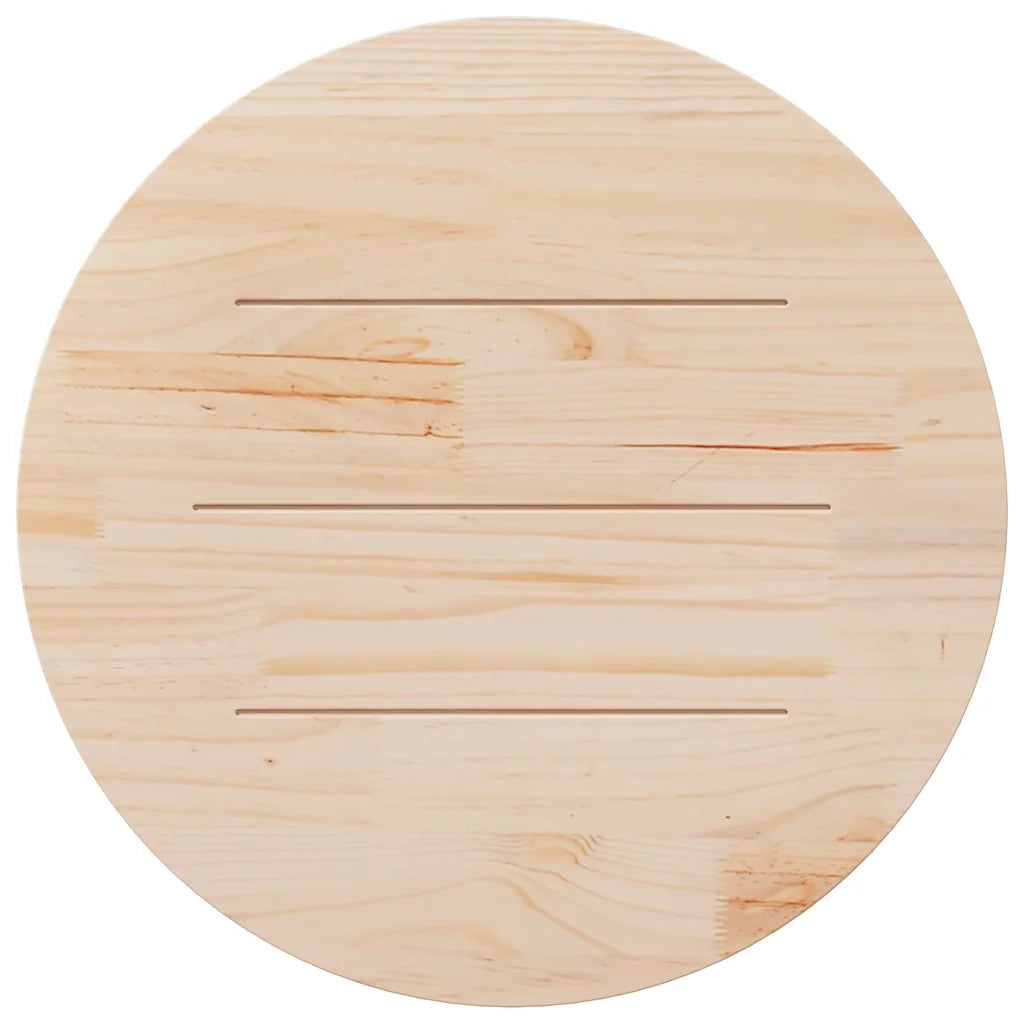 Piano Tavolo Ø80x2,5 cm in Legno Massello di Pino 813649