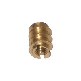 Bussole con taglio per giravite in ottone lucido M8 - 4 pz.