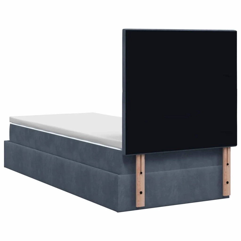 Letto ottomano con materasso Grigio Scuro 80 x 200 cm Velluto 3457684