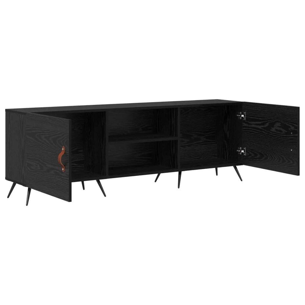 Mobile TV 150 x 30 x 50 cm Rovere nero Legno ingegnerizzato
