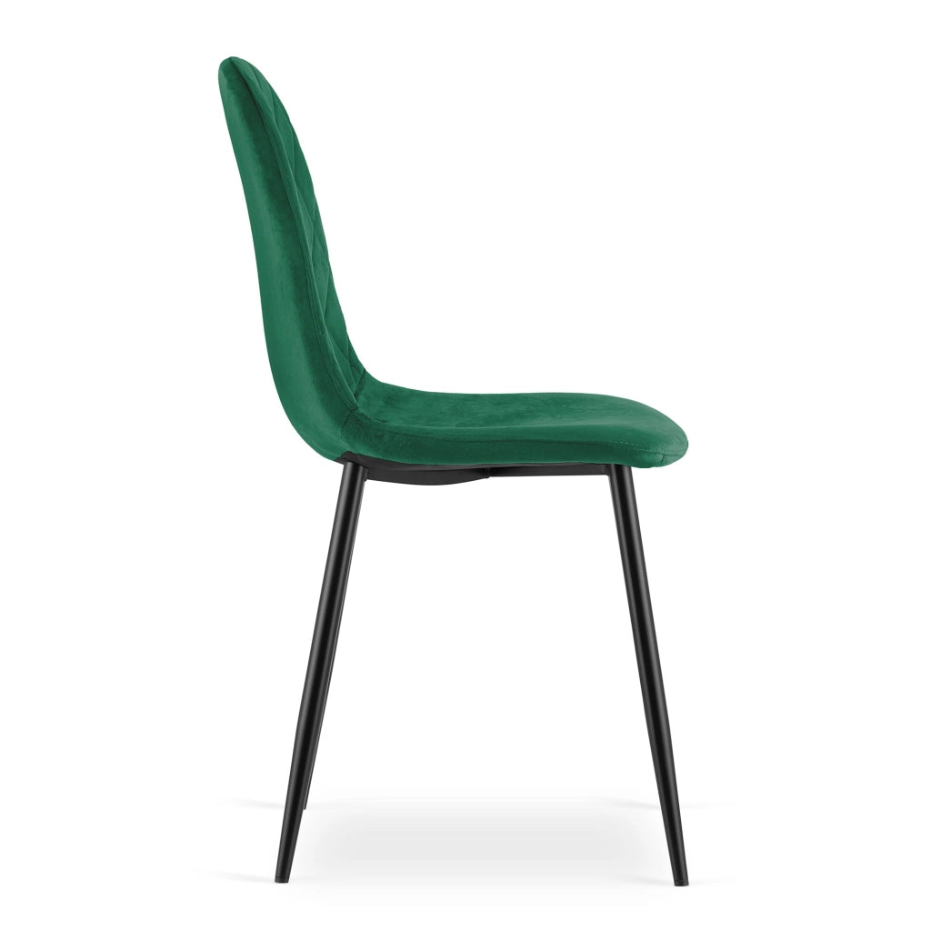Sedia VALORA DAPI - Velluto verde scuro moderno x 4