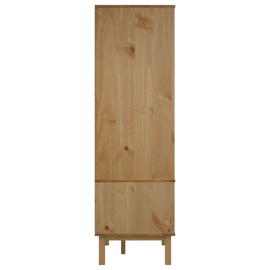 Armadio OTTA Marrone e Bianco 76,5x53x172 cm in Legno di Pino CFW9576393