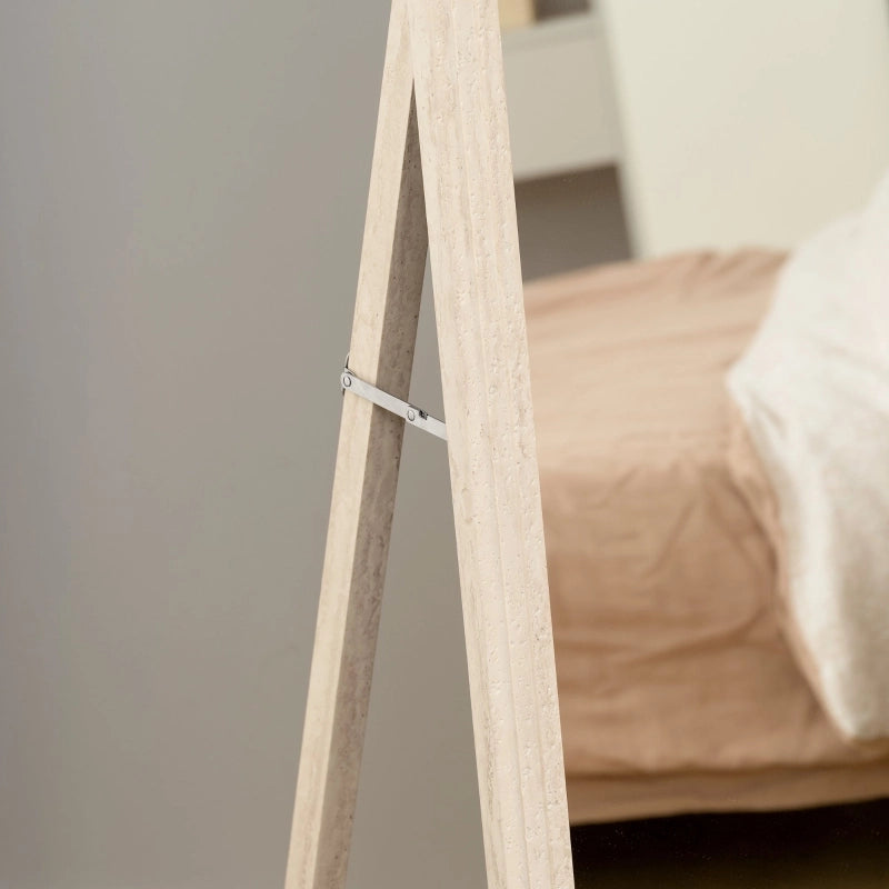 Specchio intero 160 x 50 cm, design rettangolare con cornice, bianco