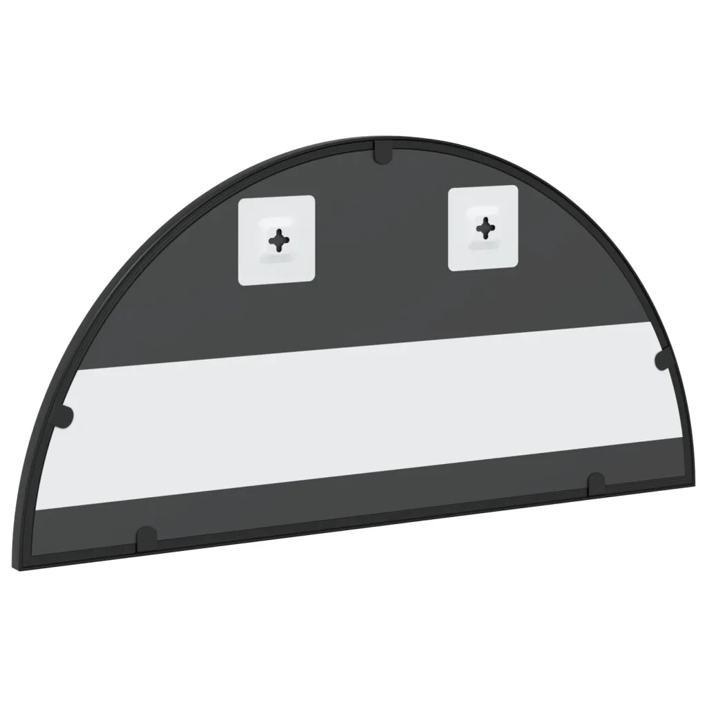 Specchio da Parete | Specchio decorativo Nero 60x30 cm Arco in Ferro