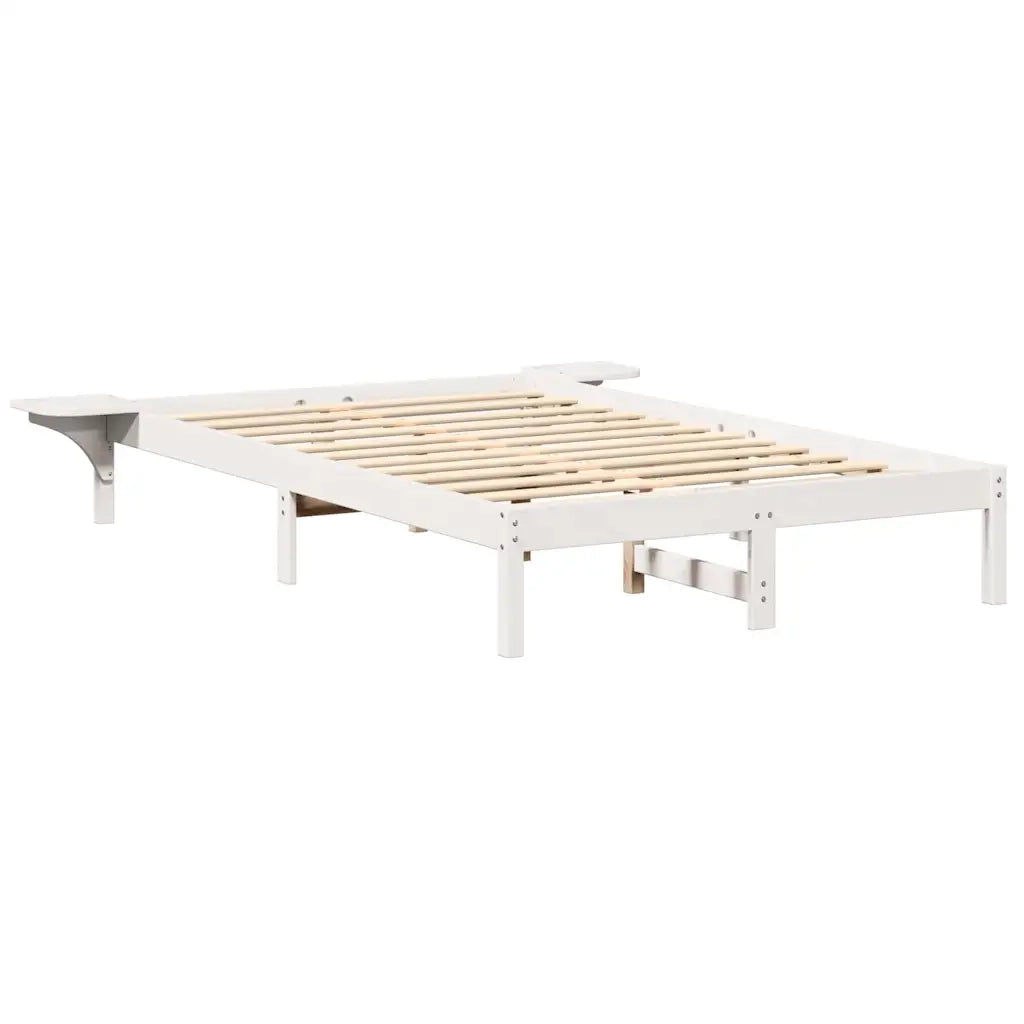 Struttura del letto-Giroletto-Rete del Letto Bianco 120 x 190 cm Pino massello 557764