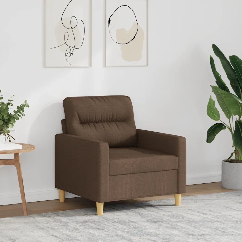 Poltrona | Sedia Relax Marrone 60 cm in Tessuto