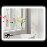 Specchio da Bagno LED con Memoria e Antiappannante ¨C Minimal ¨C Argento 70x90 cm