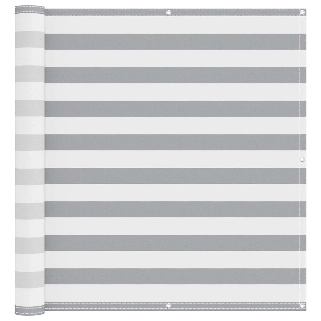 Schermo da balcone Grigio chiaro e bianco 110 x 800 cm 42030954
