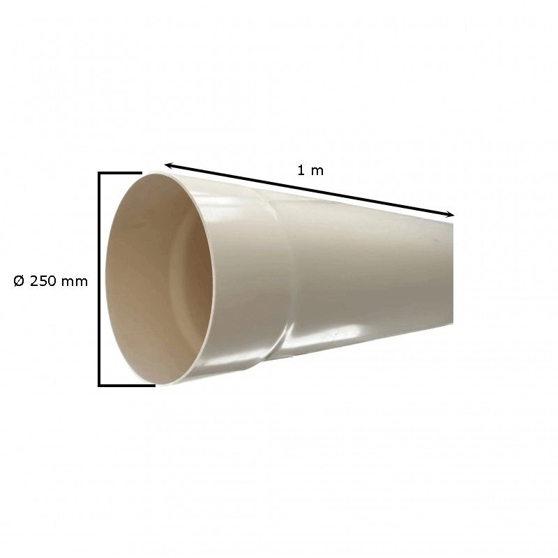 Tubo in PVC avorio : Diametro - 250, Metri Lineari - 1 metro