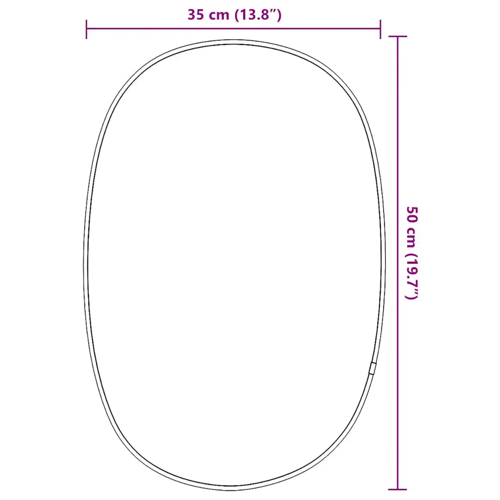 Specchio da Parete | Specchio decorativo Argento 50x35 cm