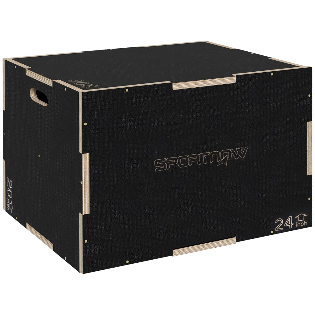 Caj¨®n di Salto Pliometrico ¨C Minimal ¨C Legno, 61x51x41 cm, Nero
