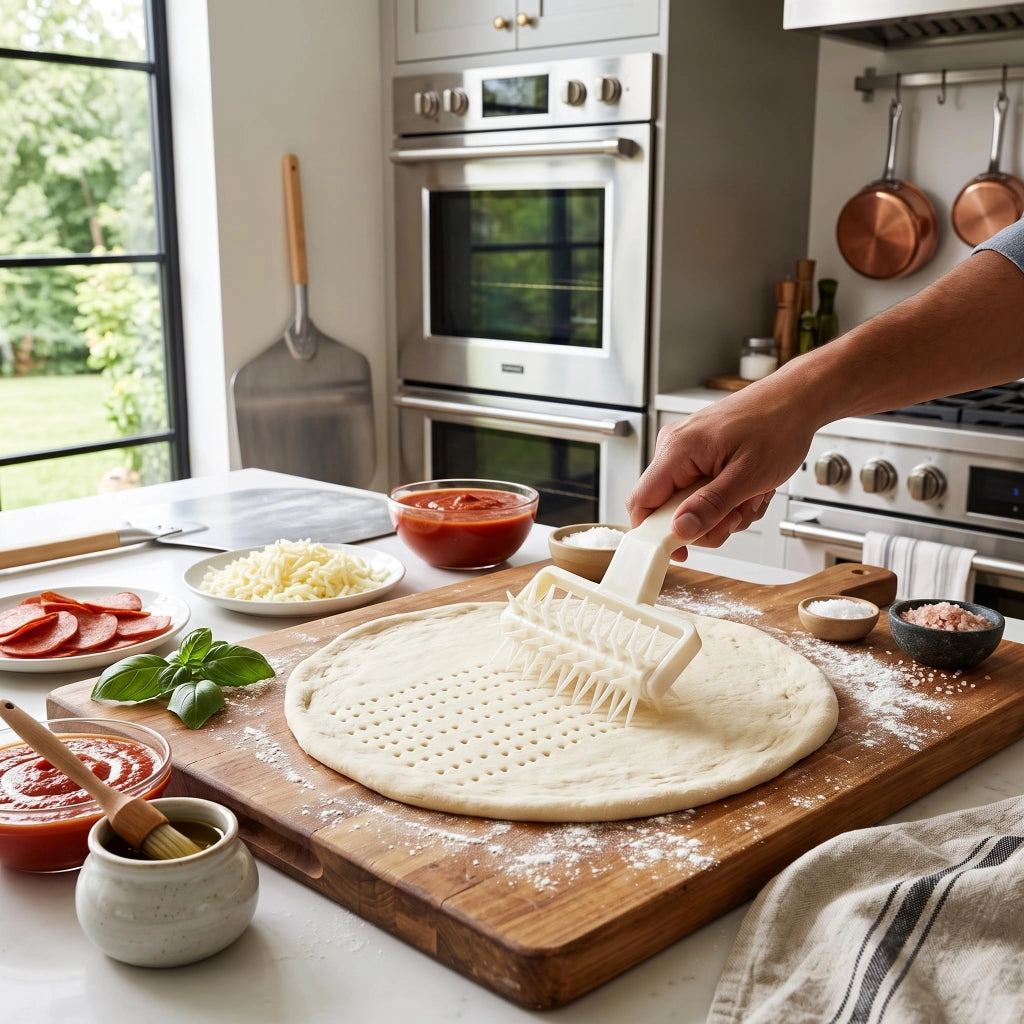 Spazzole e timbri in plastica per pizza, biscotti e pane