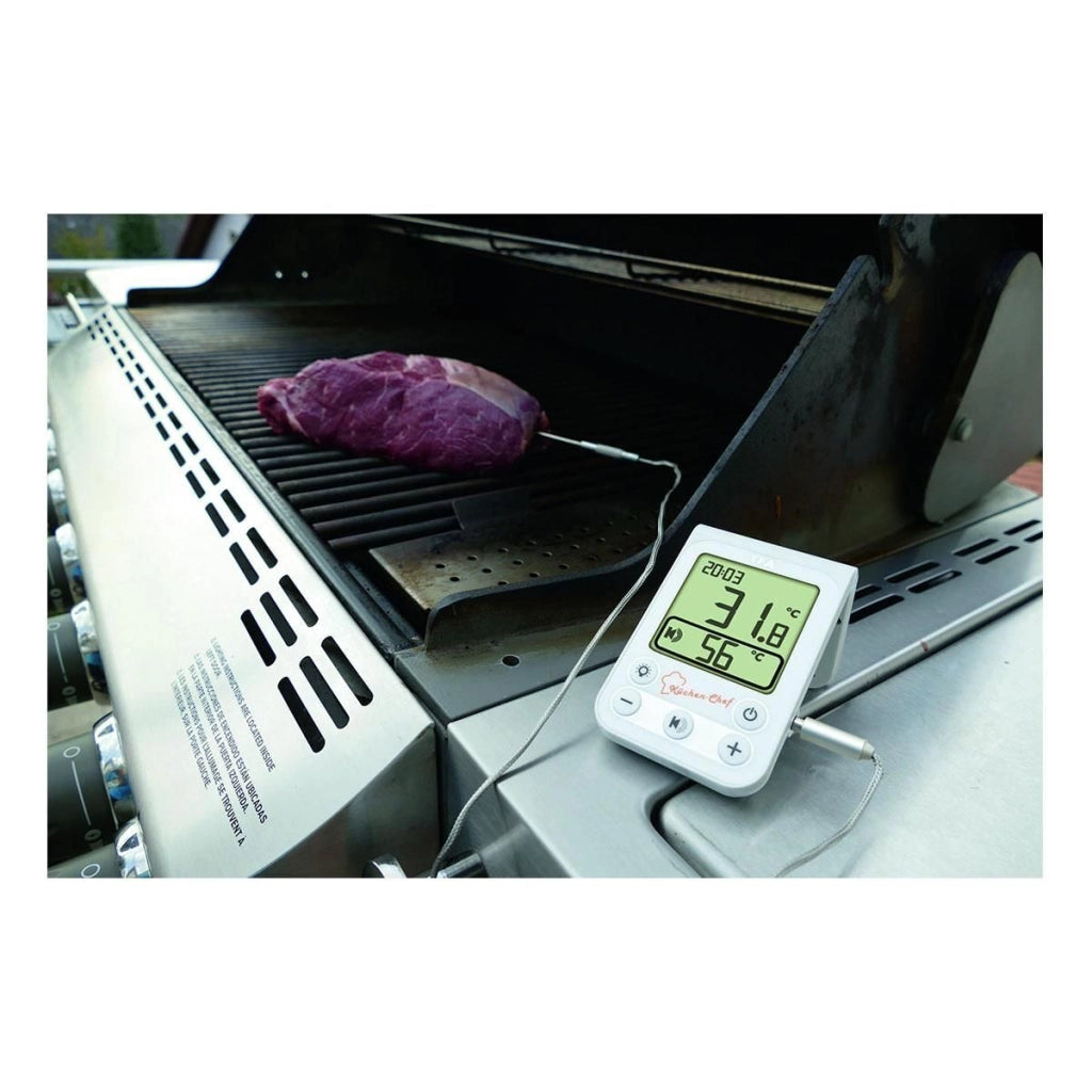 TFA Dostmann 14.1510.02 KÜCHEN CHEF Termometro Digitale per Cibo da -20 a 300 °C con Timer e Allarme Acustico colore Bianco