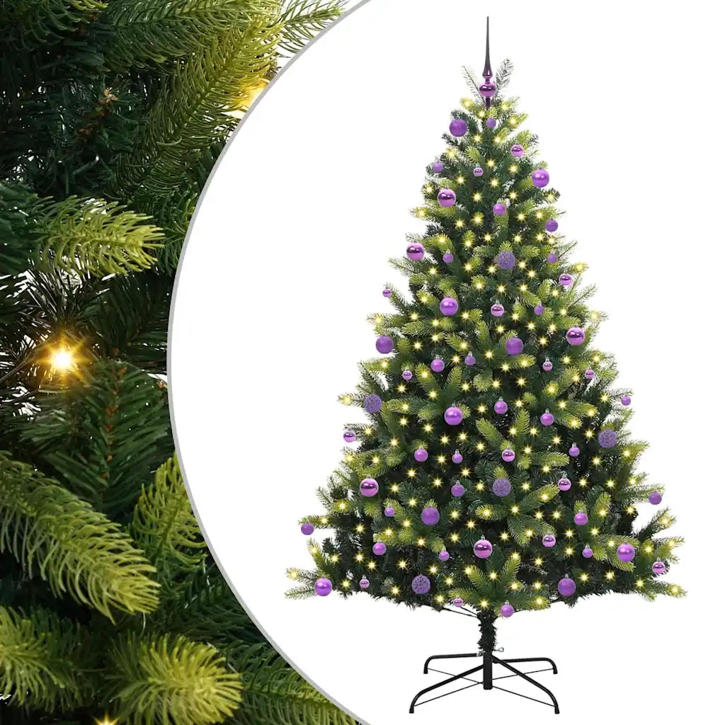 Albero di Natale | Decorazioni natalizie Artificiale a Cerniera con 300 LED 210 cm