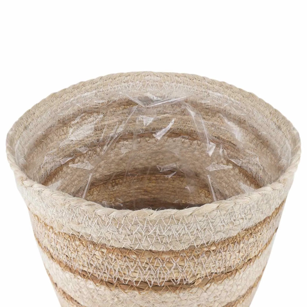 3 pz Naturale, Bianco e Beige Ø26 x 19 cm 100% Erba marina 42012252