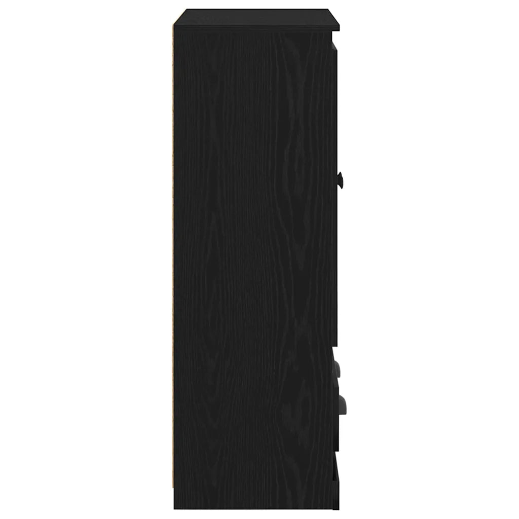 Credenza-Buffet-Armadio da cucina Rovere Nero 60 x 35,5 x 103,5 cm Legno multistrato
