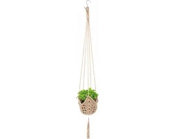 Hanger per fiori in macramé - decorazione per piante boho - sospensione per piante - supporto - hanger per piante - sospensione per interno ed esterno - decorazione per plafond - balcone - parete