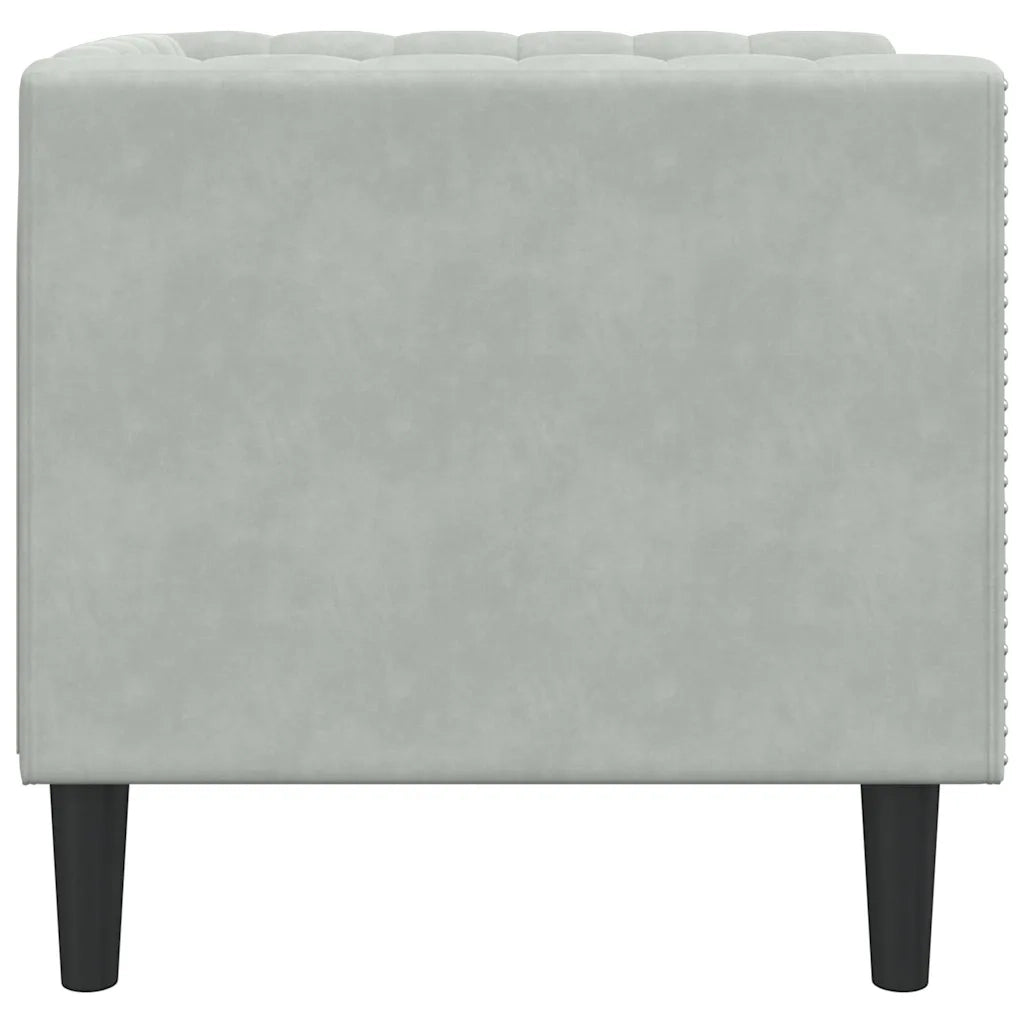 Divano Grigio chiaro 74,5 x 71 x 70,5 cm Velluto
