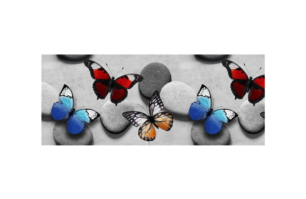 Tappeto Passatoia Cucina Antiscivolo Sottolavello Disegno Papillon - 50x280 - Papillon