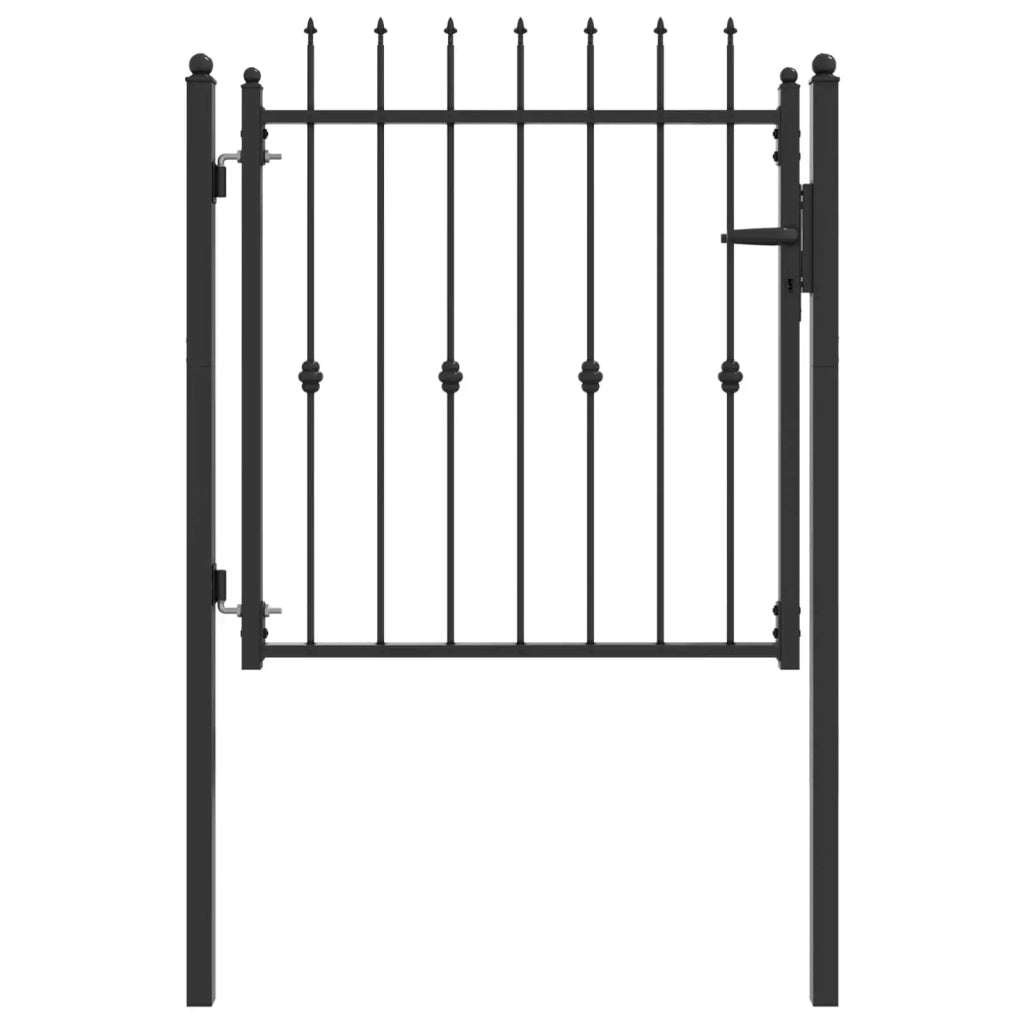 Cancello per recinzione HORST 100 x 100 cm Metallo Nero 42034044