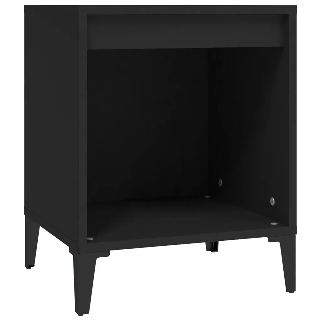 Comodini 2 pz Nero 40x35x50 cm 821877