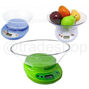 Trade Shop - Bilancia Da Cucina Digitale Elettronica Di Precisione Pesa Da 1 Gr A 5 Kg Tara -