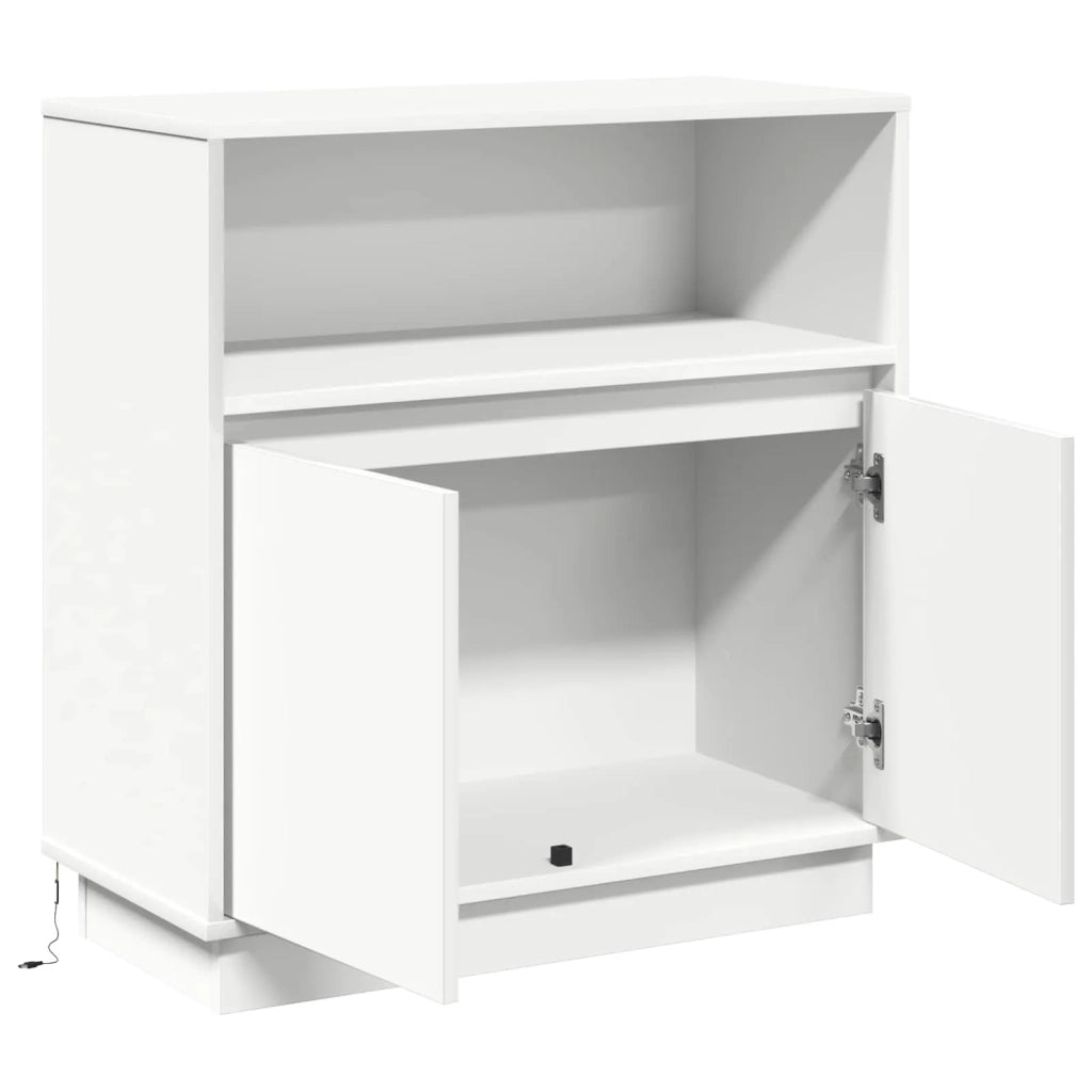 Credenza | Madia LED Bianco 71 x 34,5 x 75 cm Legno multistrato