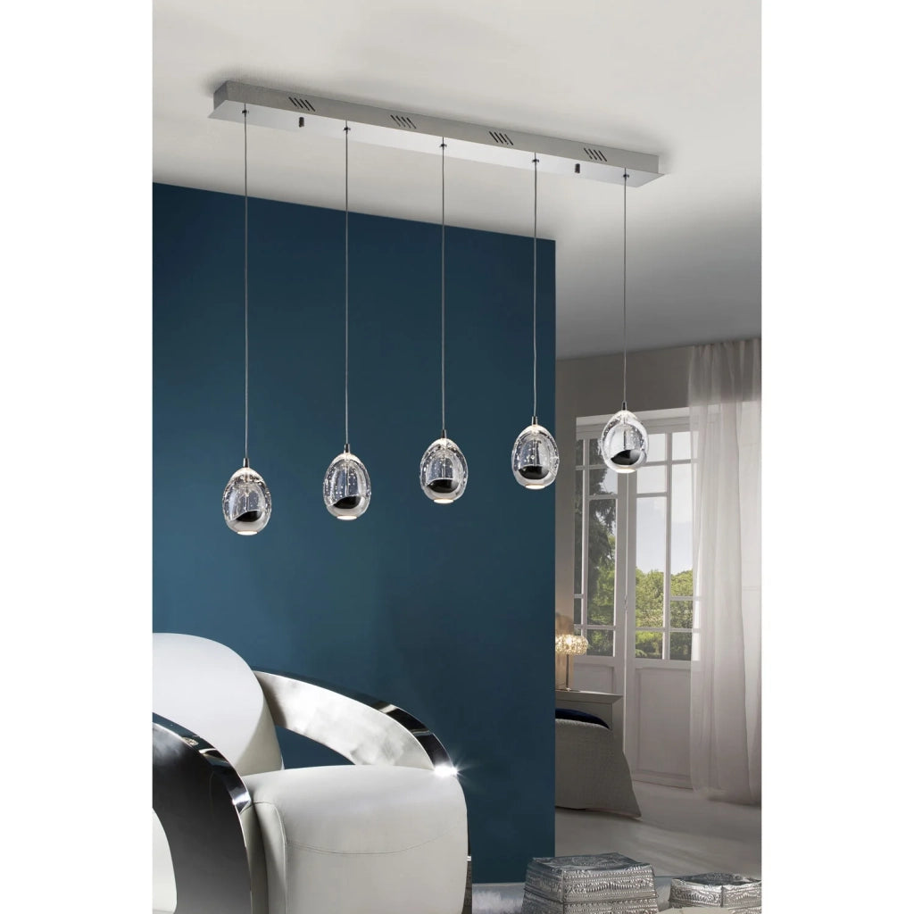 LÚZETE - LÁMPARA 5L LED BUBBLES CROMO