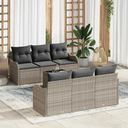 Set Divano da Giardino 7 pcs Grigio chiaro e grigio scuro