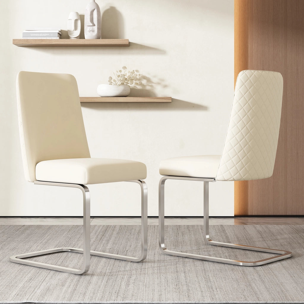 SEDIA da pranzo in velluto beige e silver, Set da 6 pezzi
