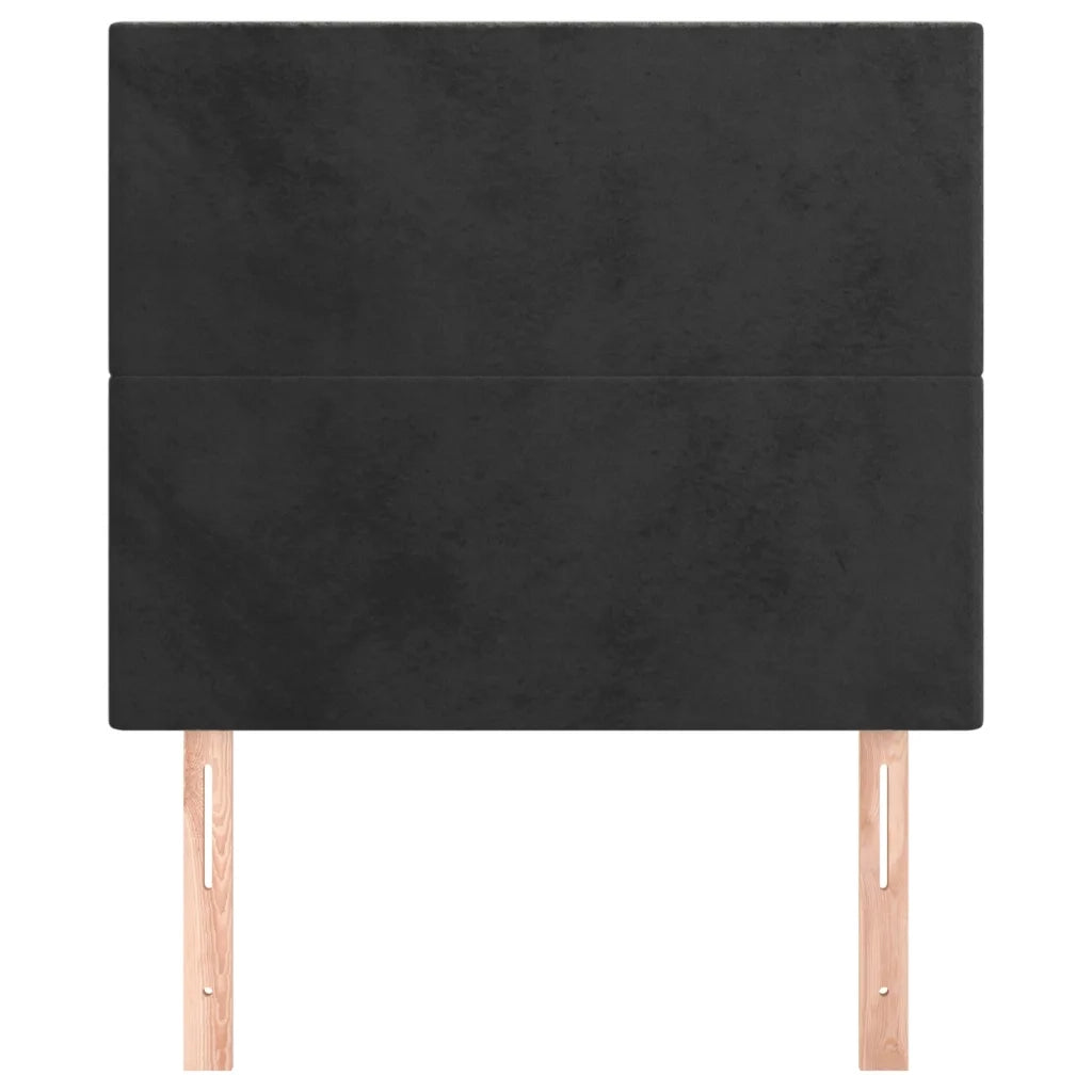 Testiera | Testata Nera 80x5x118/128 cm Velluto