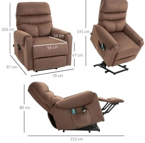 Poltrona relax elettrica con sollevamento, massaggio e riscaldamento