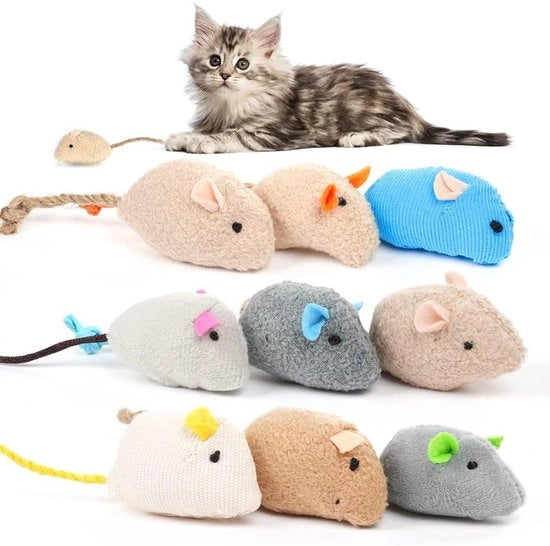 Set di 9 giocattoli per gatti al catnip - Interattivo e in peluche