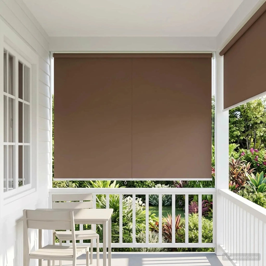 Voletta a rullo | Tenda a rullo con protezione UV Tortora 180 x 140 cm