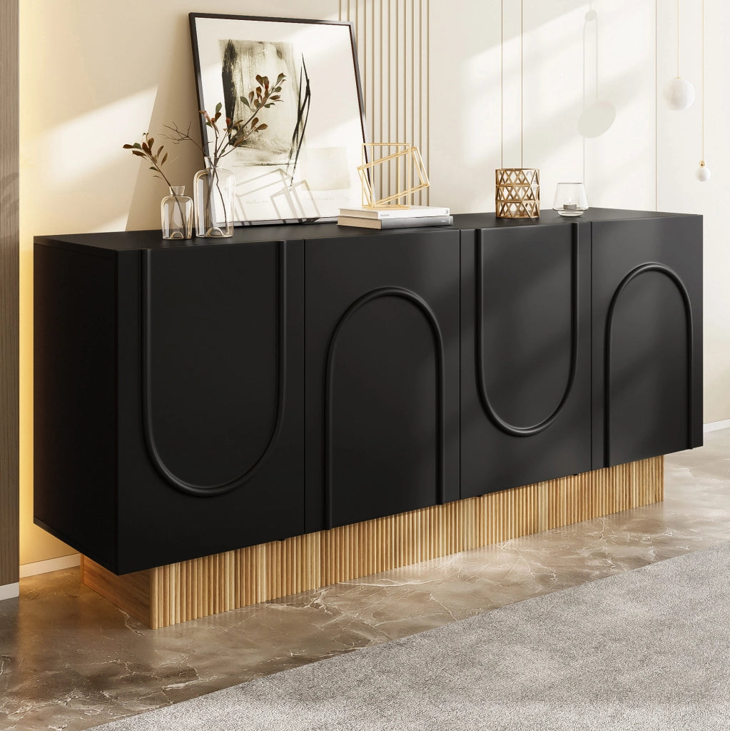 Credenza moderna con 4 ante e ampio spazio interno