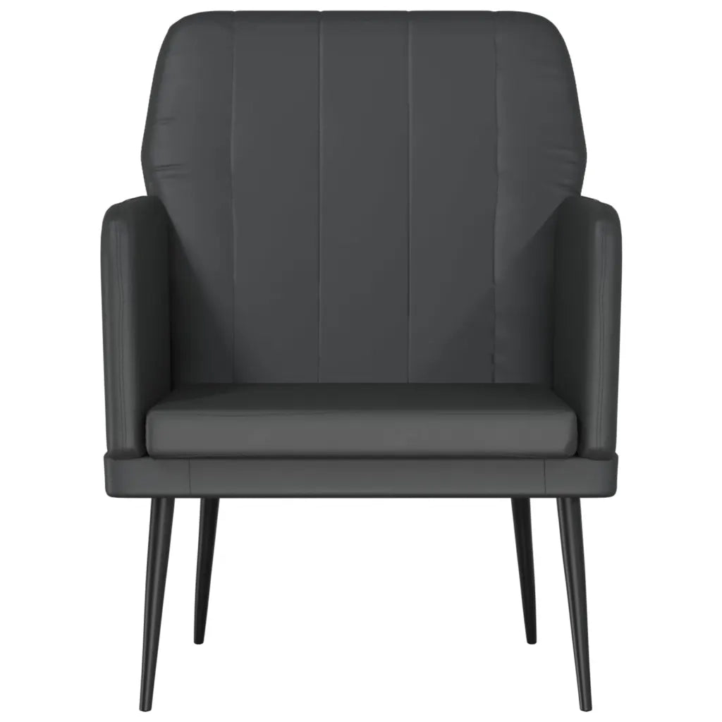 Poltrona | Sedia Relax Nera 61x78x80 cm Similpelle