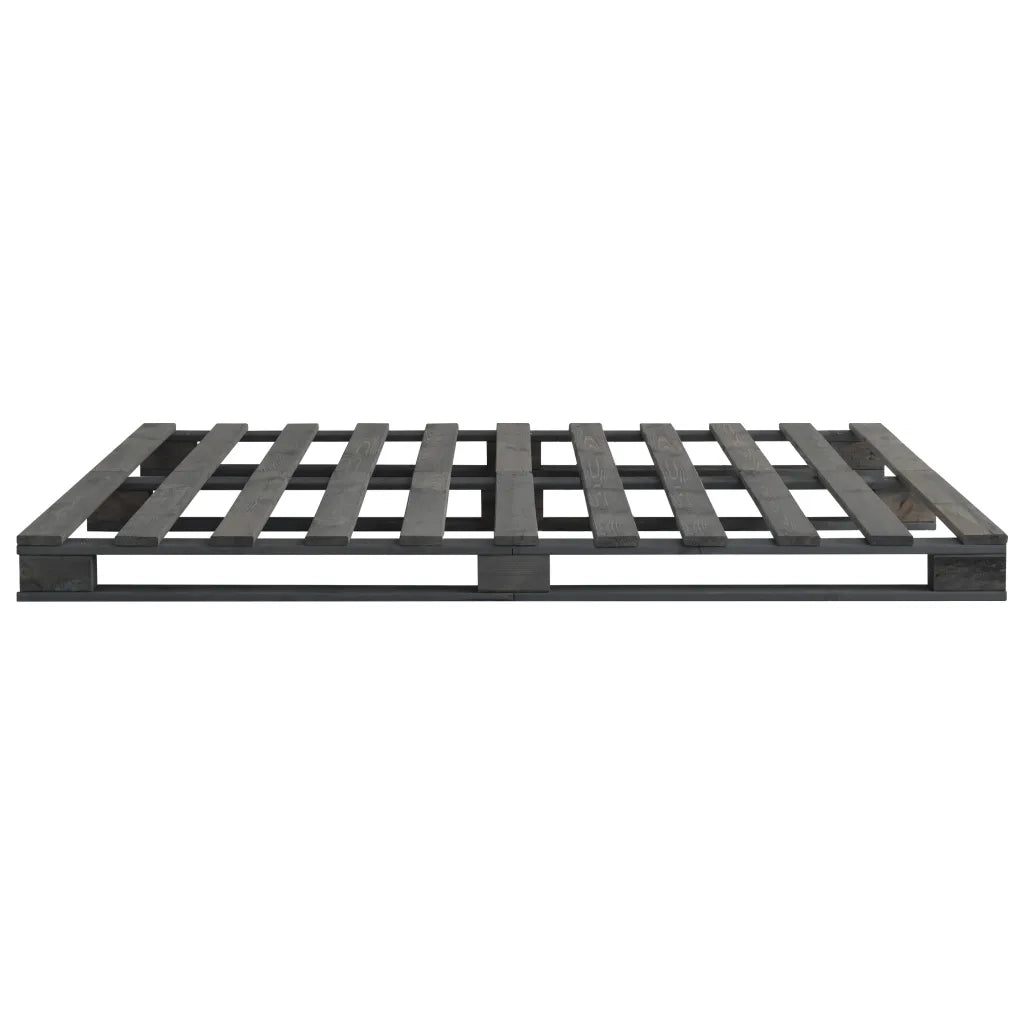 Giroletto in Pallet Grigio Legno Massello di Pino 140x200 cm 285251