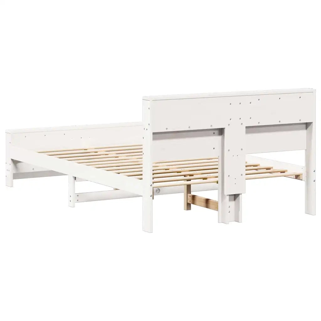 Struttura del letto Bianco 140 x 190 cm Legno multistrato