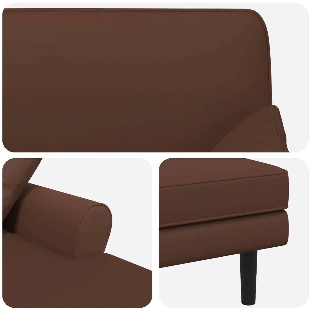 Chaise longue Marrone Similpelle 42048095