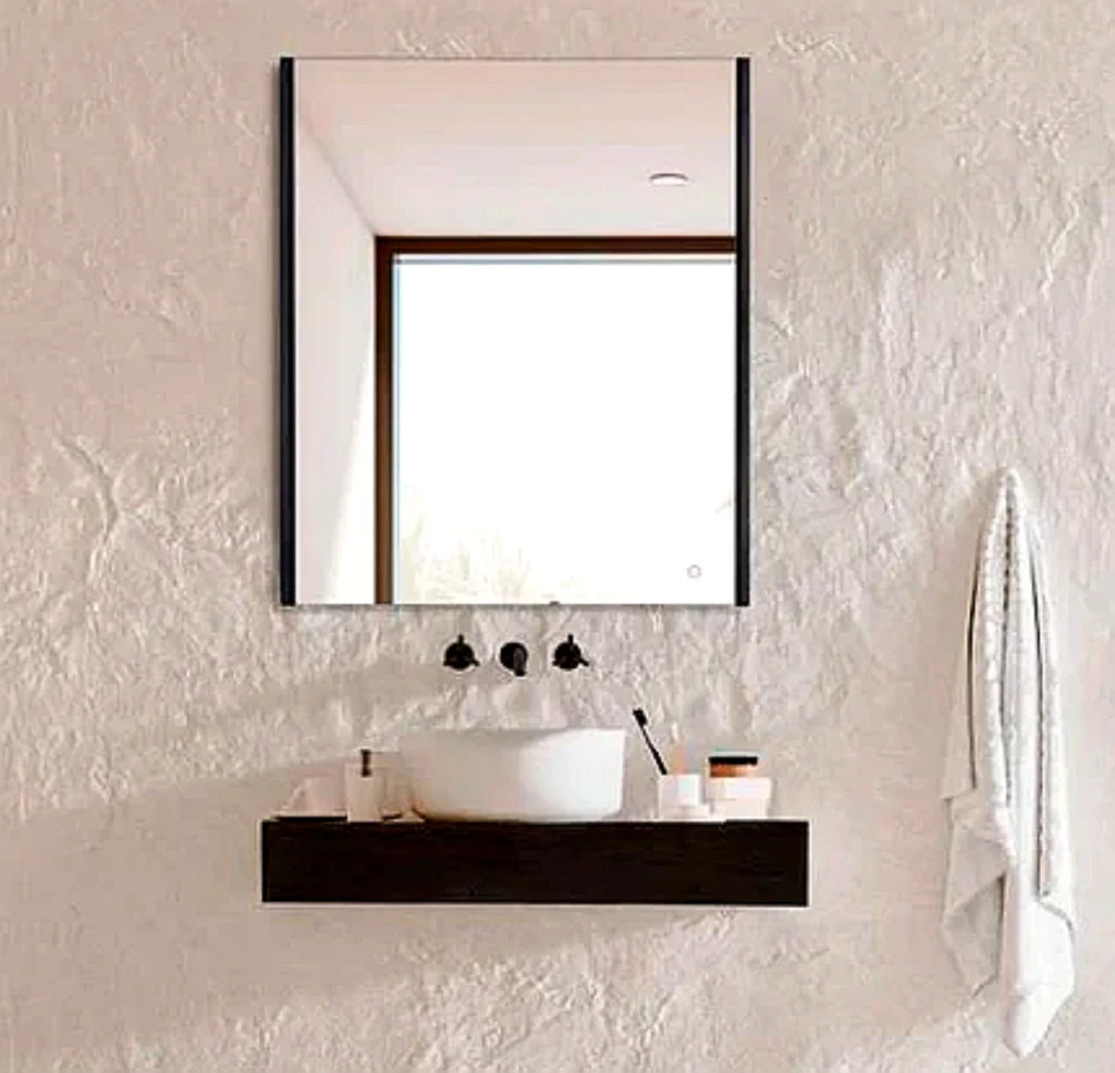 Specchio LED Megan 80x80 cm nero