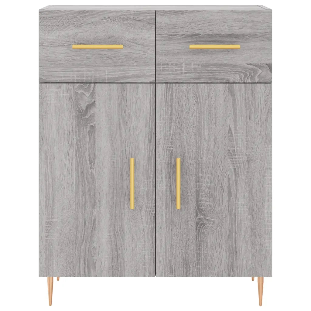 Credenza | Madia | Buffet da pranzo | Armadio da pranzo Grigio Sonoma 69,5x34x180 cm in Legno Multistrato